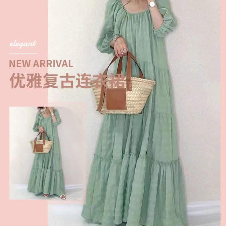 日韩系拼接宽松腰裙子时尚百褶裙2021夏气...