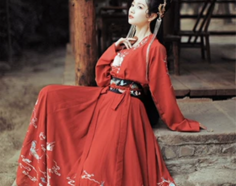 ?兰若庭 汉服 花嫁 四件套 对襟 吊带 ...