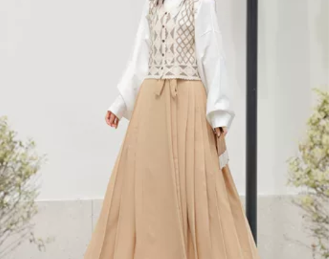 玉术原创云溪汉服女汉元素齐腰马面裙立领马甲...