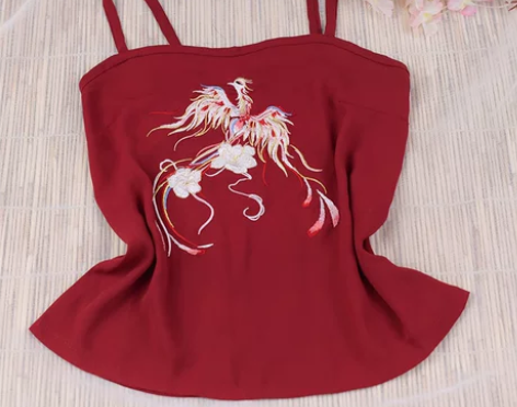 如梦霓裳原创设计汉服女配饰 灵犀 绣花吊带...