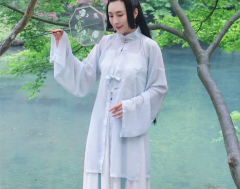 素玉 观其赋原创汉服女装直袖立领长衫三色入...