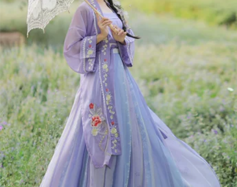 宋制汉服女对襟长衫宋抹吊带齐腰中国风原创正...