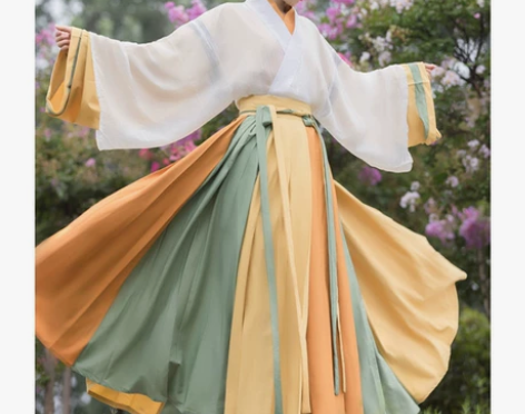 五五年原创汉服 夏至芒种 晋制交领一片式襦...