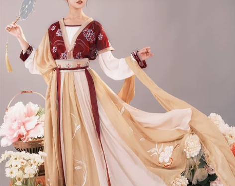 耀春醉芙蓉原创唐制汉服女中国风对襟褙子春夏...