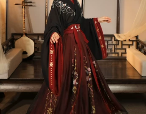 云芳晴绾星辰汉服女中国风交领齐腰襦裙魏晋风...