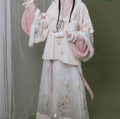 汉尚华莲汉服 绒绒百合原创明制女秋冬季国风...