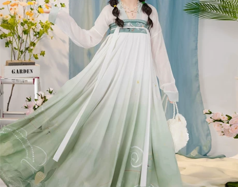 云芳晴青禾月唐制汉服女中国风正品原创对襟齐...