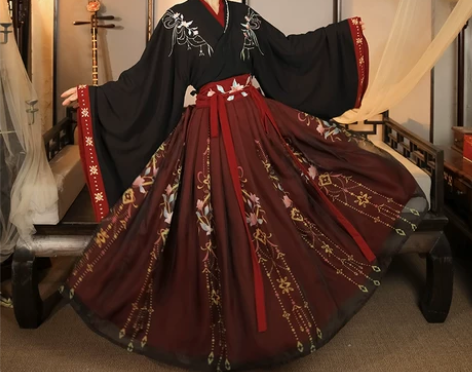 云芳晴绾星辰汉服女中国风交领齐腰襦裙魏晋风...