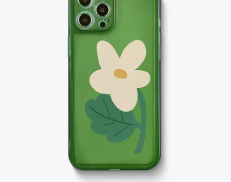 苹果手机壳。全新。半透明。半透绿直边手机软...