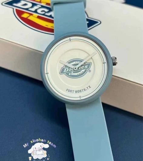 Dickies潮流时尚硅胶女石英学生手表C...