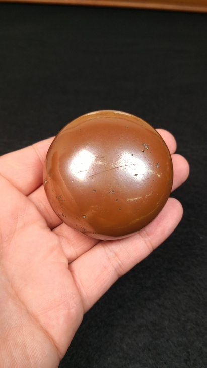 清乾隆紫金釉镇纸，简洁大方，苏州户出