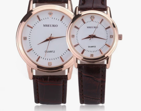 夏季爆款情侣表石英表皮带女士男士手表女款男...