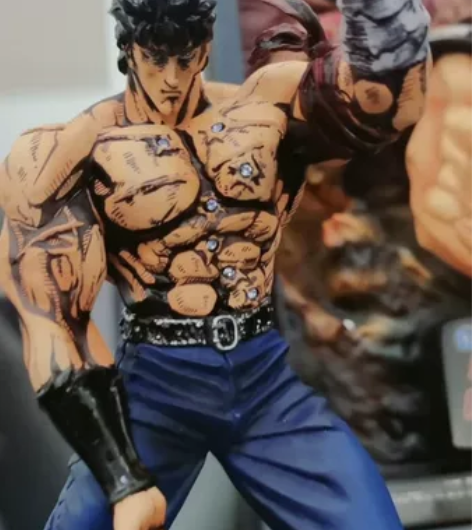 纯手工的二次元彩绘+镶钻的北斗神拳，犹如从...