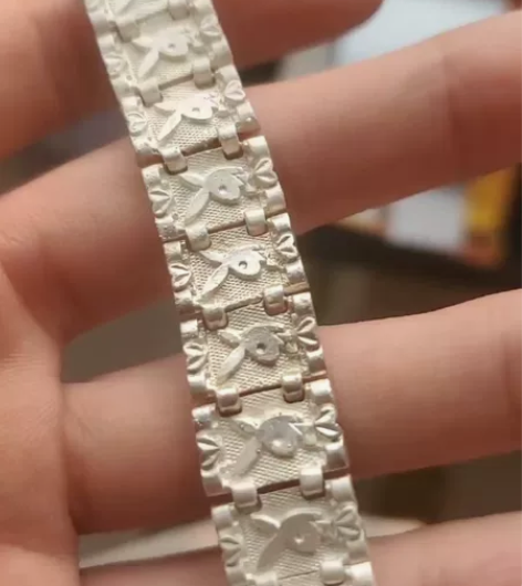 花花公子纯银手链，纯银手表链，具体23.3...