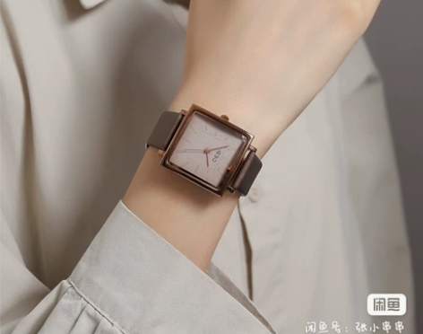 歌迪四季手表女士复古方形大表盘简约气质时尚...
