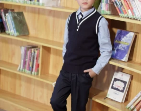 厂家定制岐山一校中小学生校服春秋季灰色制服...