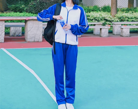 校服套装高中生学院风韩版蓝白学生装秋季运动...