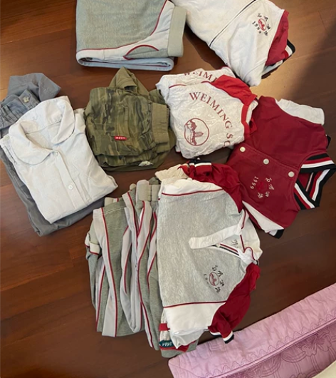 为明学校校服，需要什么可以私信，新旧不一，...