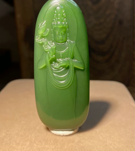 和田玉碧玉，锋艺工作室李老师亲工作品，尺寸...