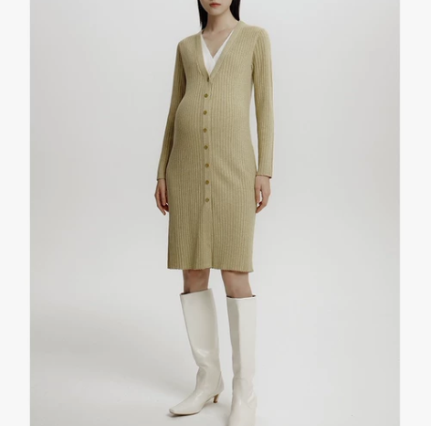 SELLYNEAR孕妇连衣裙秋冬款时尚双层...