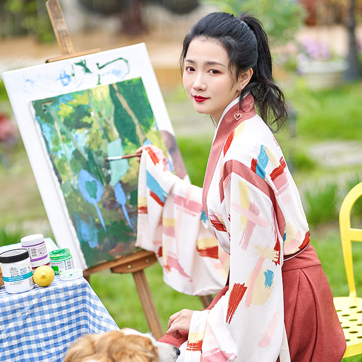 重回汉唐穆秋晋制交领上衣
