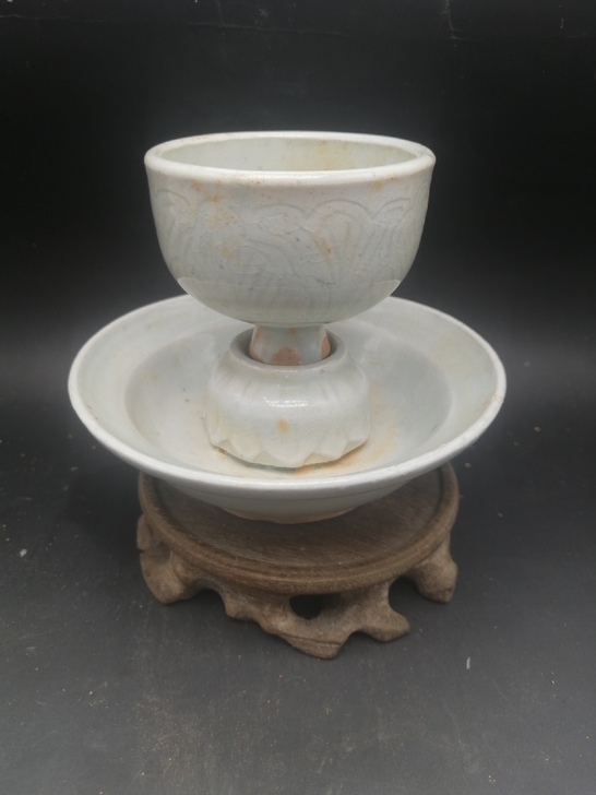 瓷器 古玩 收藏 古董 茶托茶盏 湖田 礼...