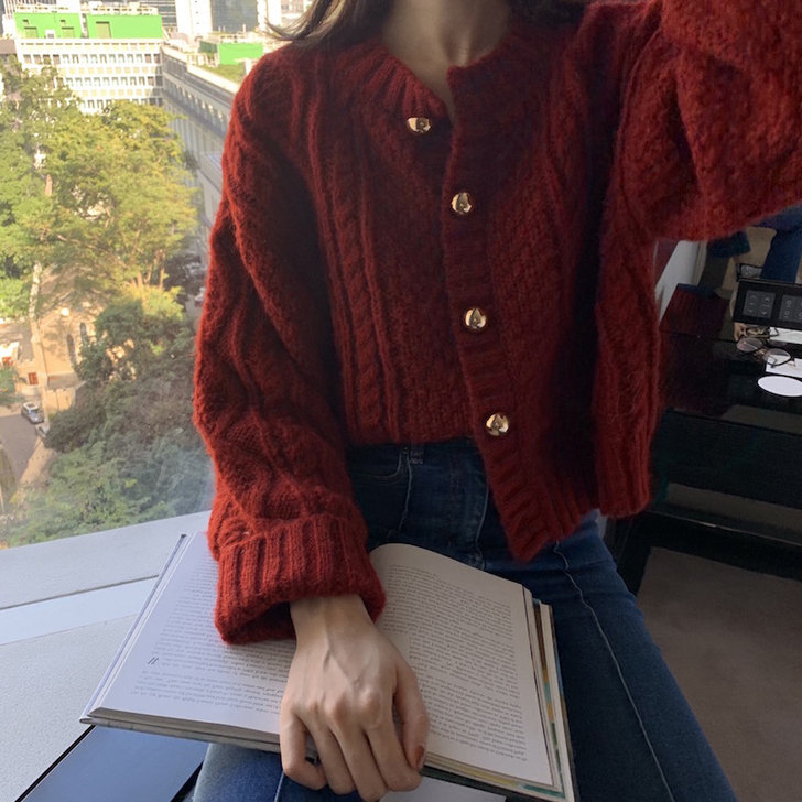 婉扮 毛针织衫