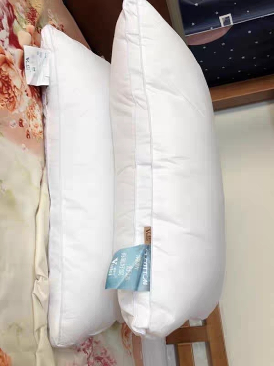 【一对装】紫罗兰全棉羽丝绒水洗枕头枕芯单双...