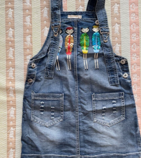 全新闲置无吊牌牛仔背带裙120码 45元