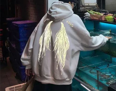 boy翅膀卫衣男连帽宽松bf慵懒风潮牌炸街...