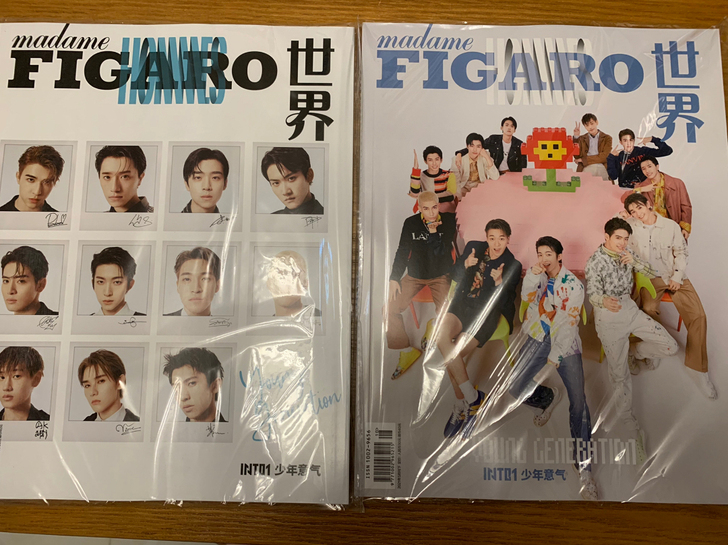 费加罗杂志AB版INTO1明信片刘宇力丸赞...