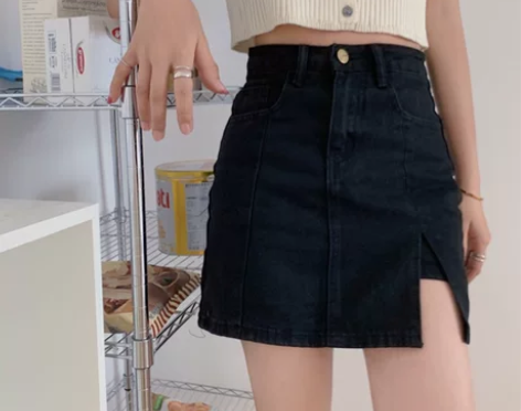 ?新款黑色包臀裙A字半身裙女秋冬一步裙高腰...