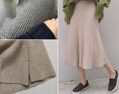 2016韩版百搭女学院风秋冬裙子大摆裙针织...