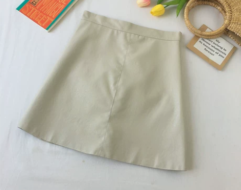 春季新款韩版高腰时尚chic半身气质小皮裙...