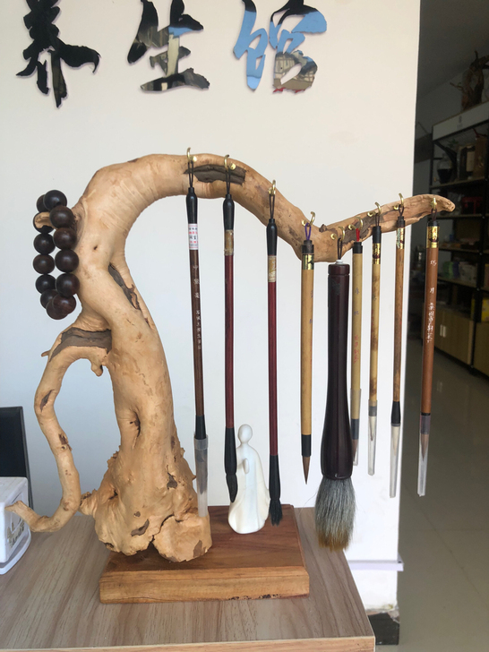 毛笔架，笔架，挂笔架，杜鹃根笔架，挂架， ...