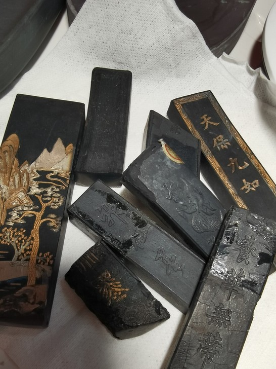一堆老墨打包劲松迎风，日本墨，天宝九如，上...
