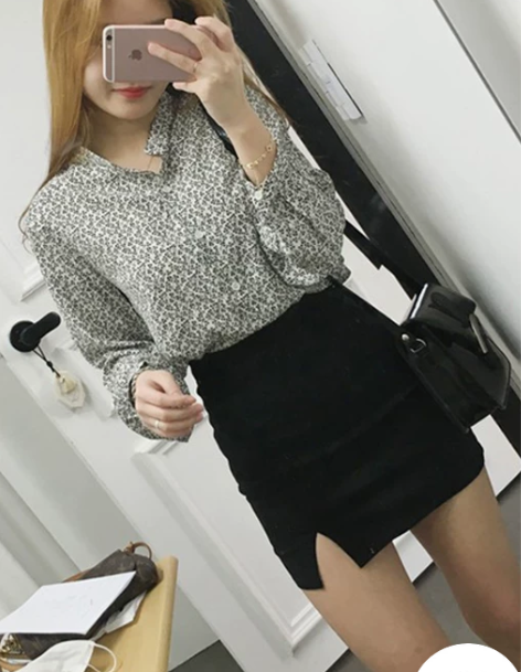 半身裙短裙包臀裙夏款高腰开叉弹力职业