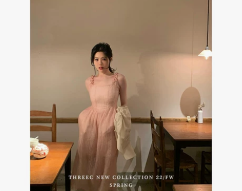 【4/14新品】周末晚餐裙_优化线条后的花...