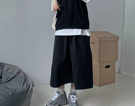 旧朋友-复古日系半身裙中长款A字裙夏复古宽...