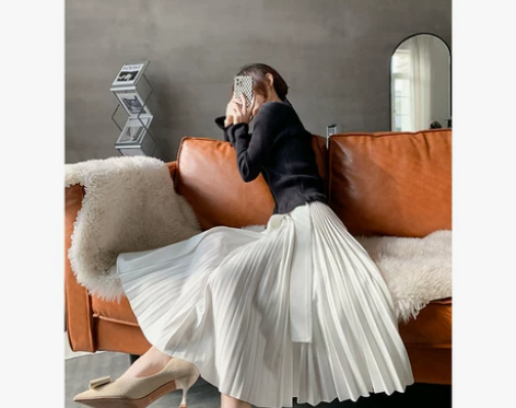 黑色不规则鱼尾裙半身裙秋装女温柔法式高腰a...