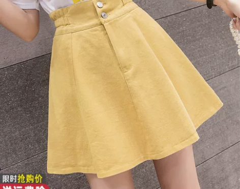 【狂欢价】牛仔短裙女春夏季松紧高腰a字伞裙...