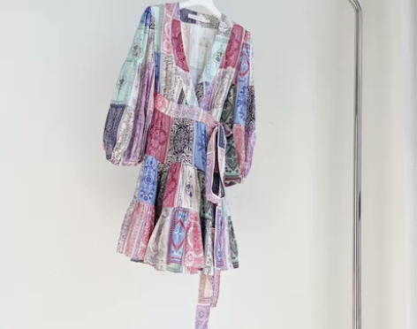 zimm人丝真丝印花民族风短裙裹裙 以下都...