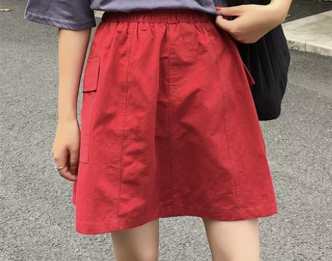 加肥加大码日系工装短裙胖妹妹百搭a字半身裙...