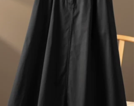 全新 利落工装风 显瘦高腰天丝+棉A字半身...