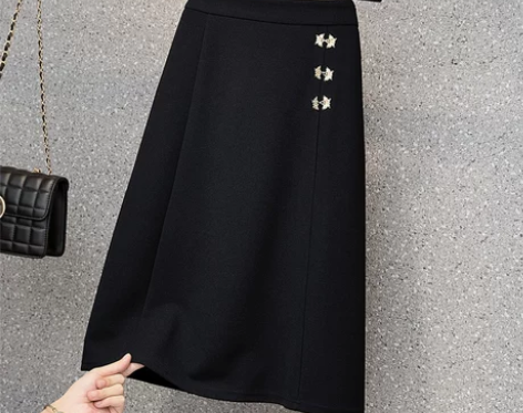 春夏大码职业西装裙女200斤高腰a字加肥加...