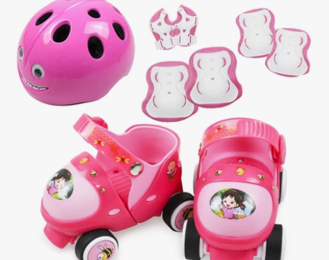 宝宝溜冰鞋2-3岁初学者可调节鞋子长短 小...