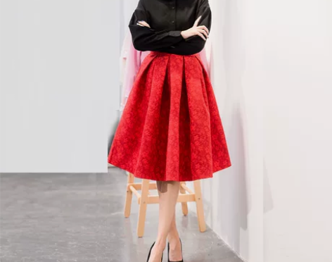 半身裙中裙高腰复古伞裙蓬蓬太阳裙中长款裙子...