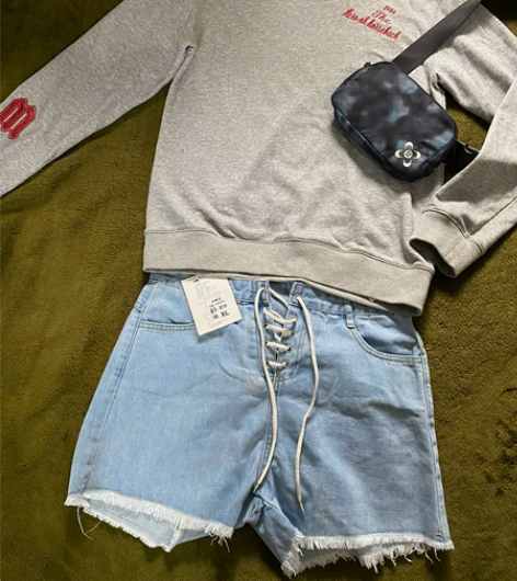 Vintage复古老款全新牛仔短裤休闲裤 ...