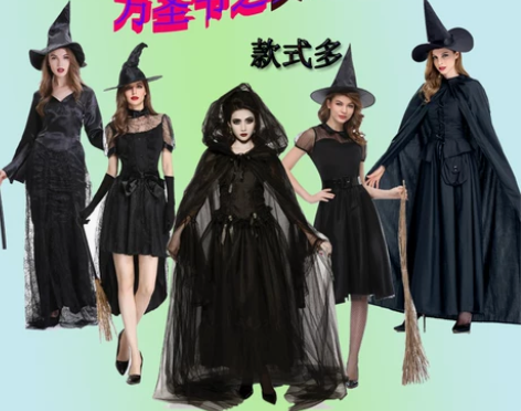 万圣节coplays服装成人女巫婆大人吸血...