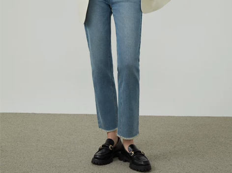 牛仔裤 牛仔裤薄款中高腰女2022春新品弹...